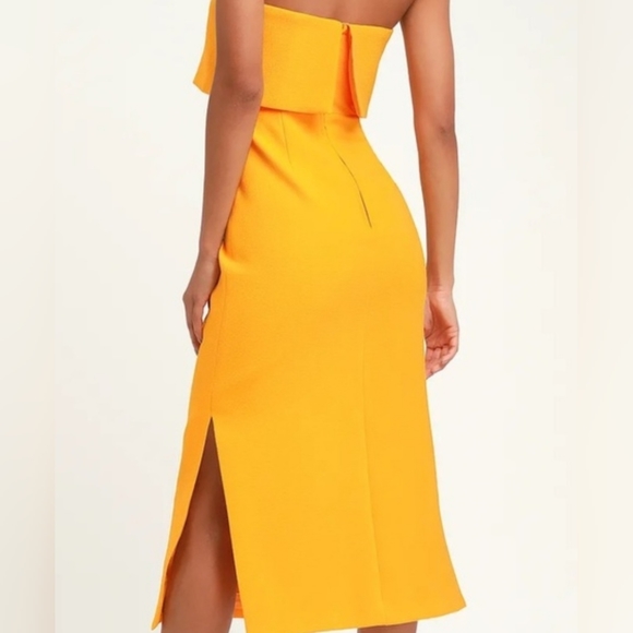 C/MEO Entice Golden Yellow Strapless Dress. Size Small/ US 4. - Picture 2 of 11